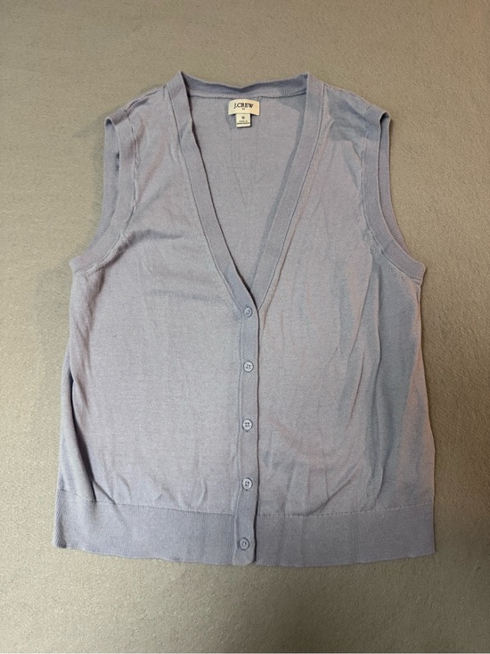 J. Crew Tops - J.Crew Lavender Sleeveless Button-Front Cardigan Womens Small